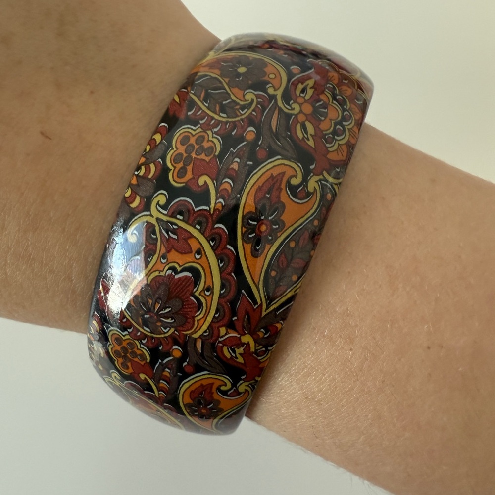 Colorful Paisley Bangle Bracelet